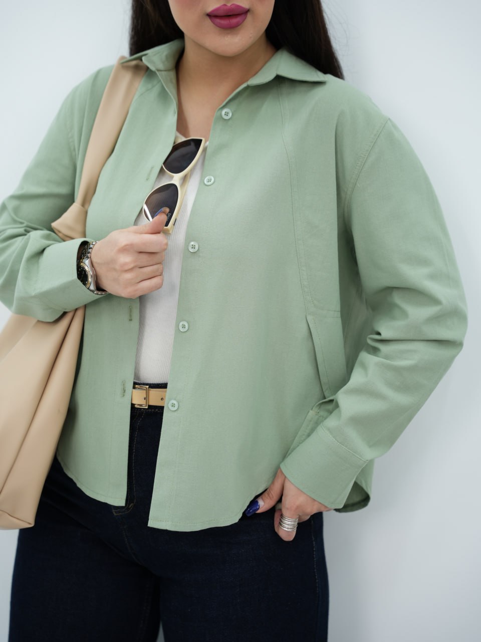 شومیز لنین جلو برش لاوازا کد6900