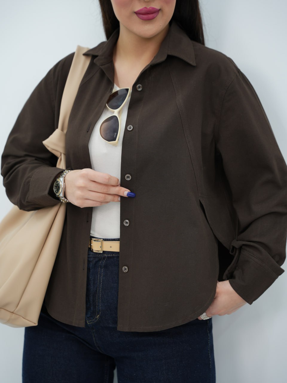 شومیز لنین جلو برش لاوازا کد6900