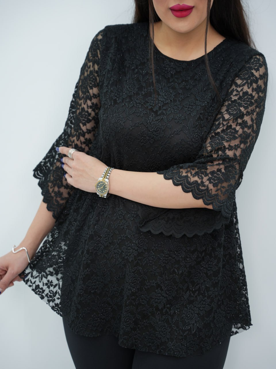 بلوز مجلسی گیپور یاقوت کد 6949