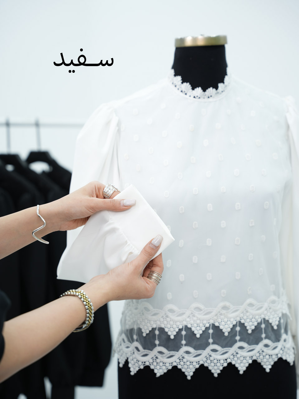 بلوز مجلسی آستین پفی پارسی کد6951