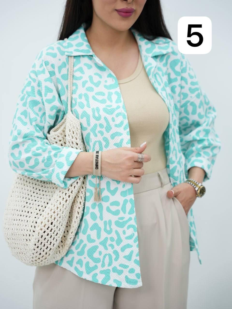شومیز طرح پلنگی لاین کد7020