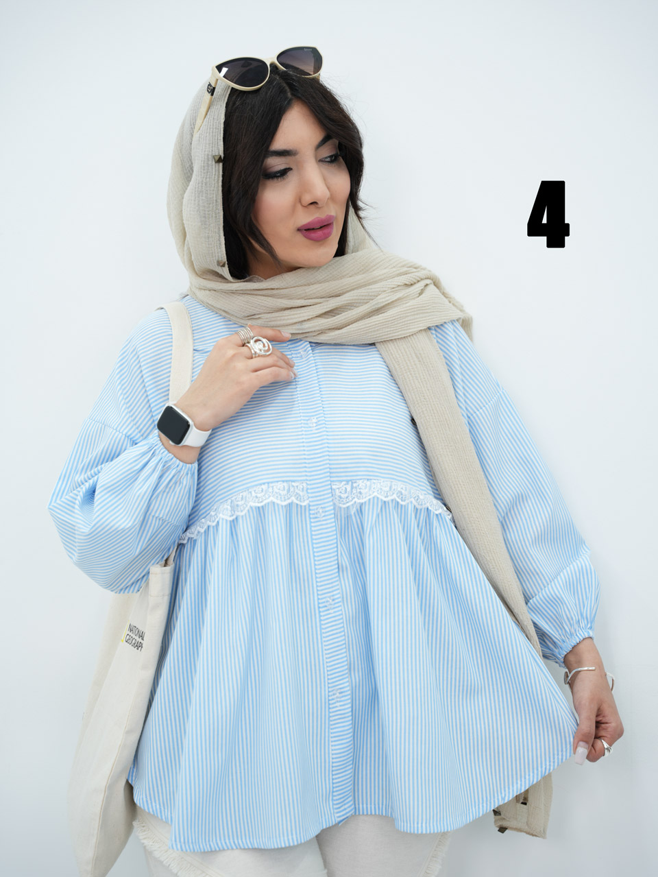 شومیز راه راه عروسکی مارال کد7099