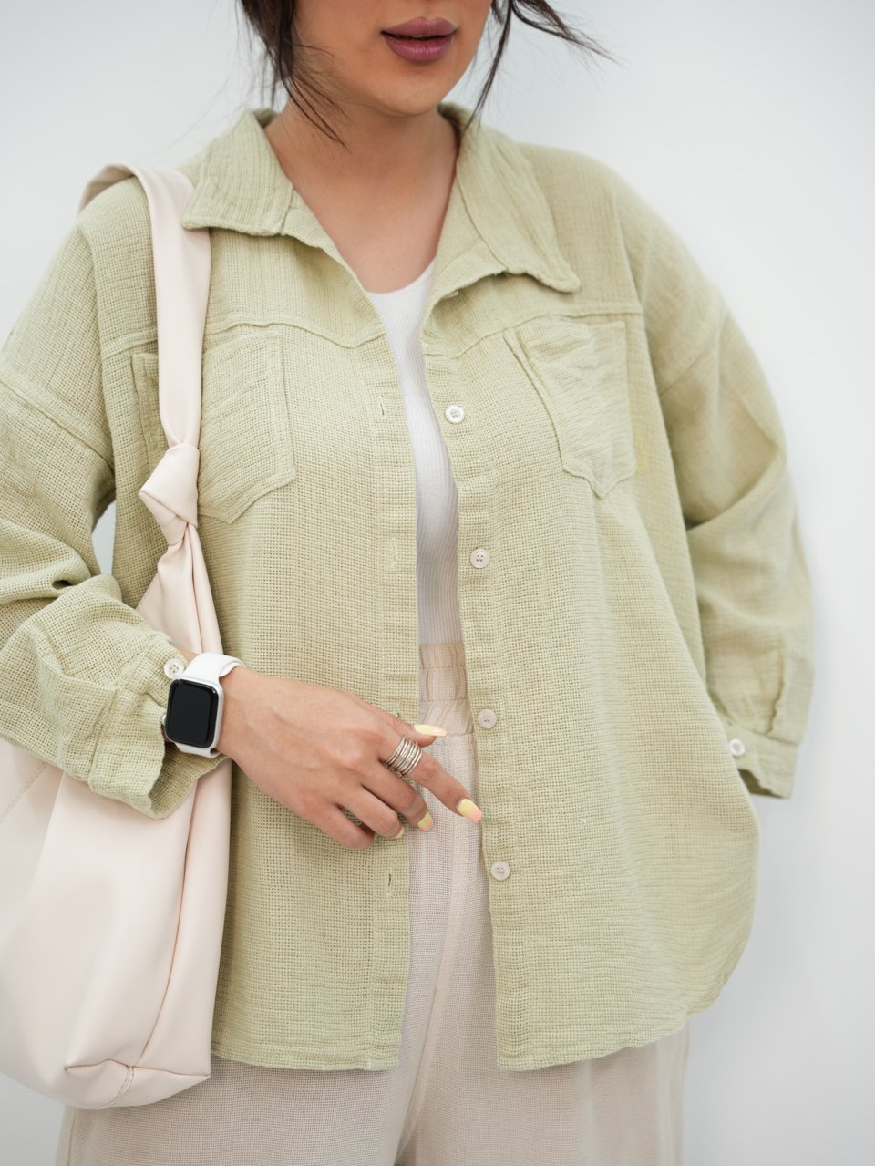 شومیز کنفی دو جیب روک کد7209