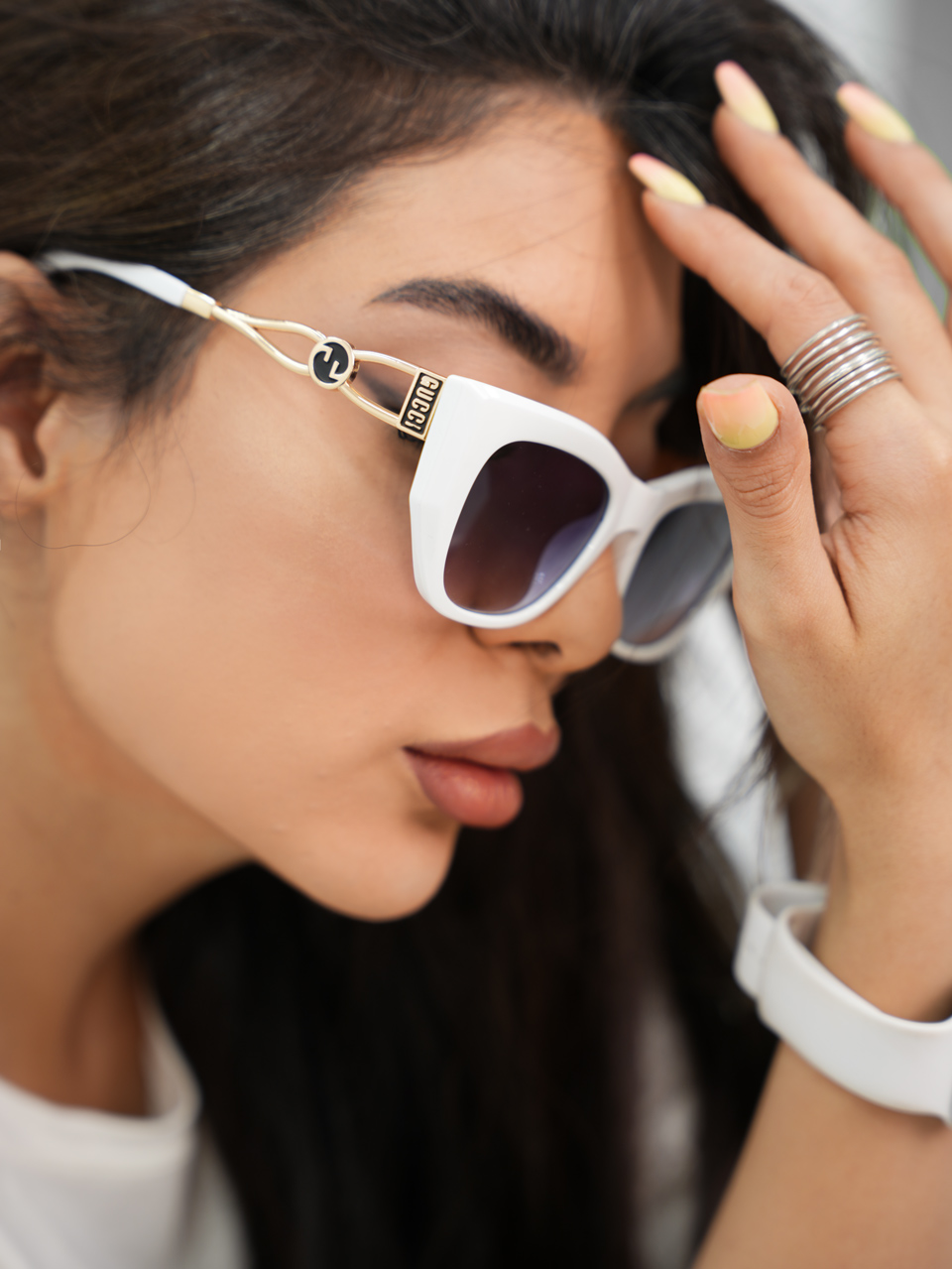 عینک GUCCI دسته طلایی کد7216