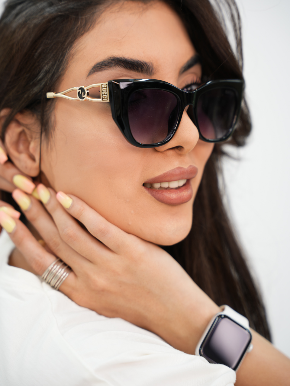عینک GUCCI دسته طلایی کد7216