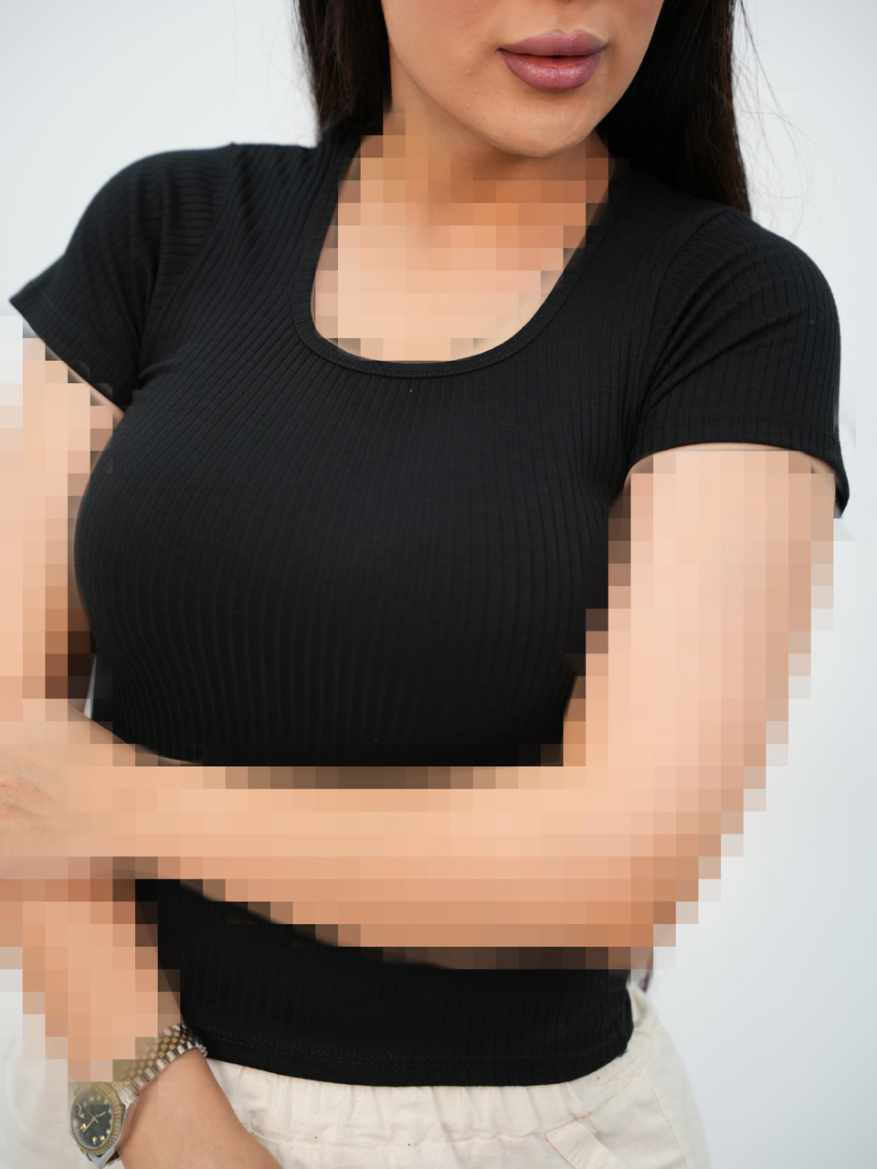 بلوز آستین کوتاه کبریتی حنا کد7265