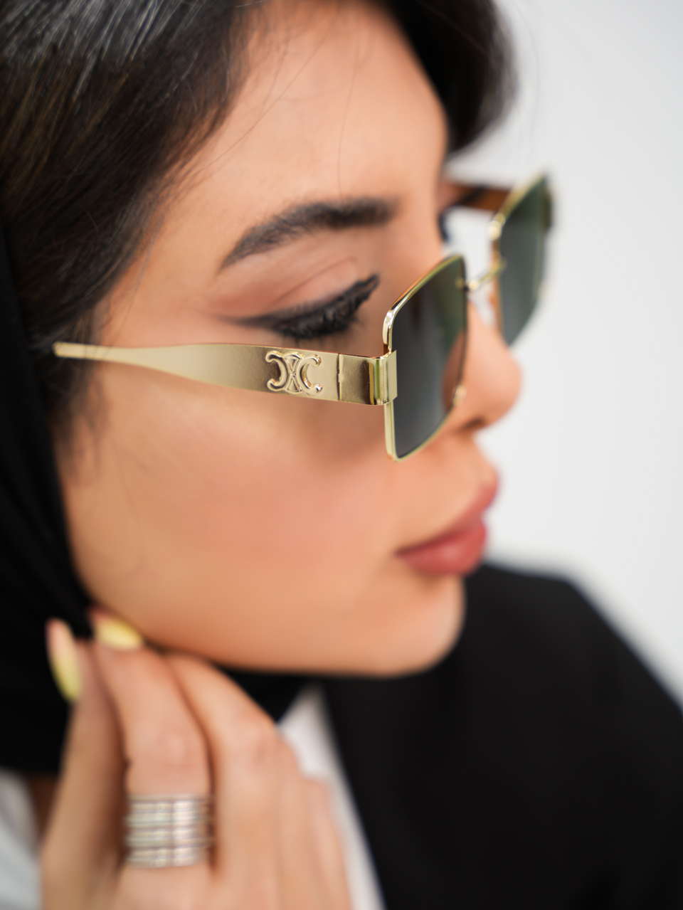عینک celine فلزی مربعی کد 7274