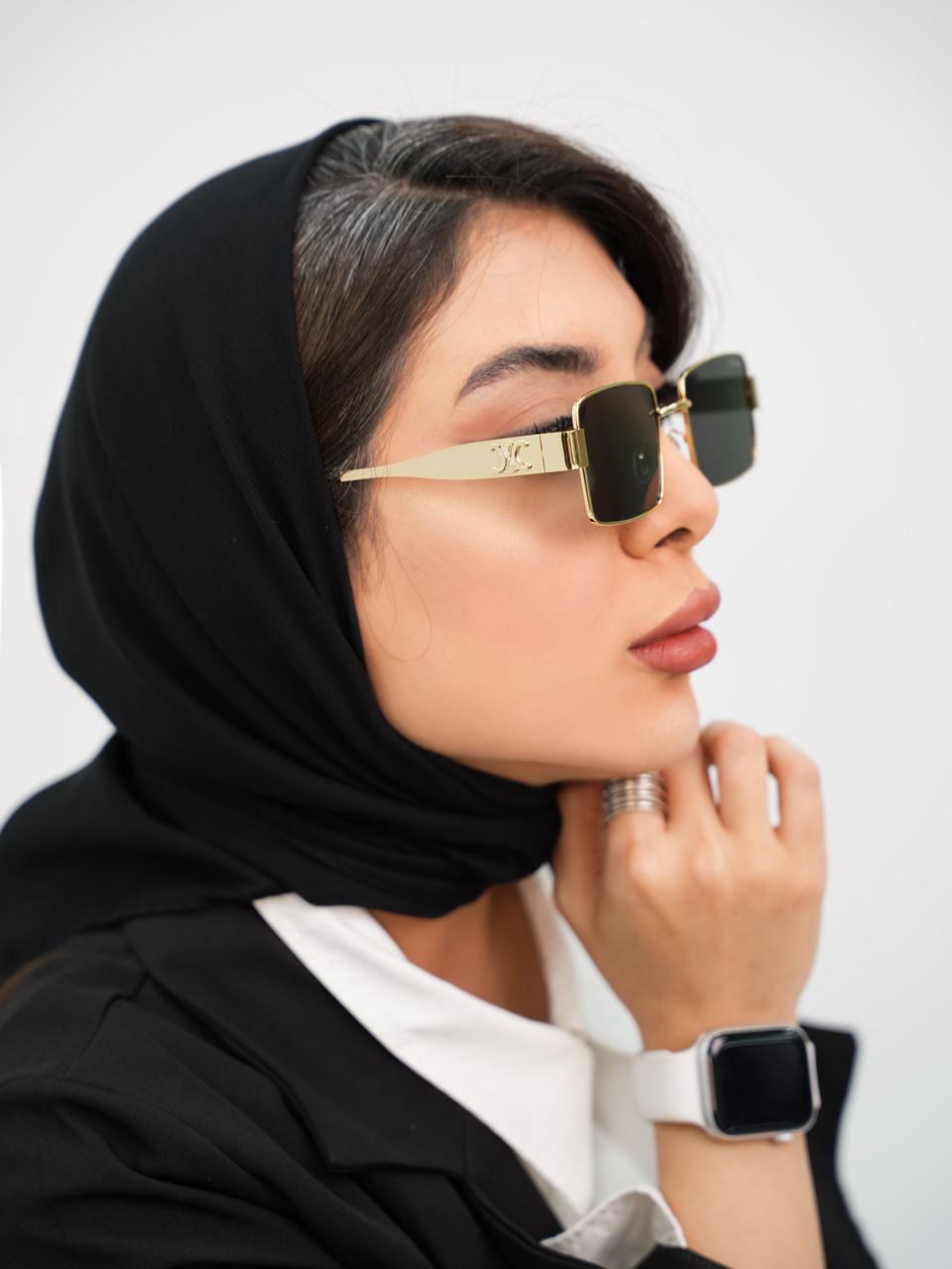 عینک celine فلزی مربعی کد 7274