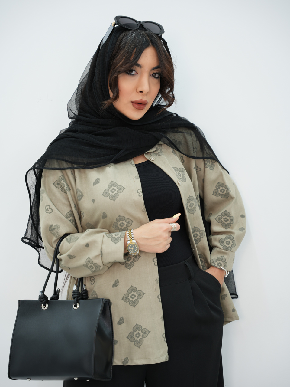 شومیز گلدوزی بغل بند لُرد کد7322