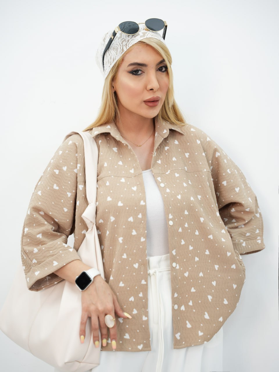 شومیز طرحدار قلبی هارت کد 7396