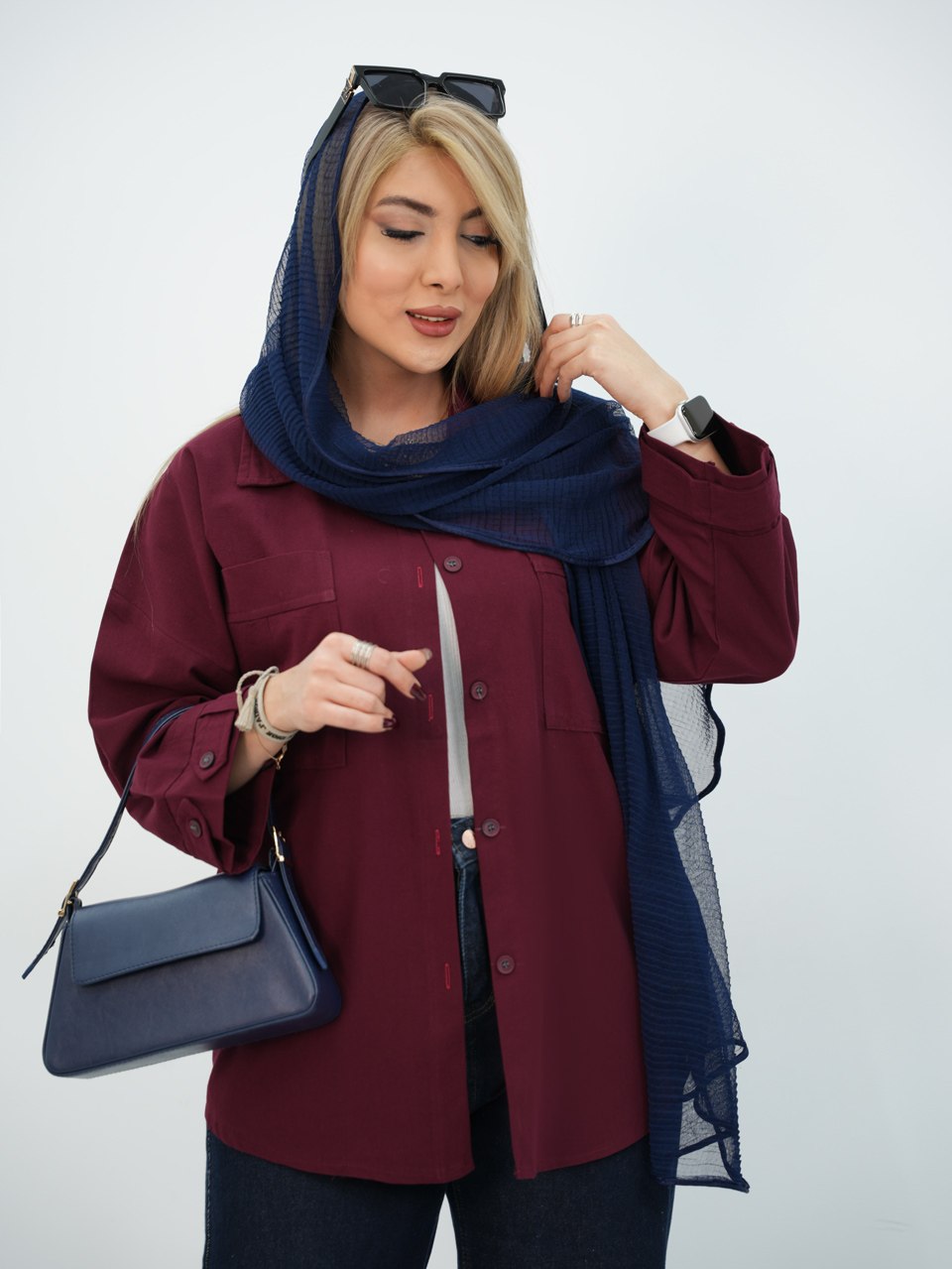 شومیز لنین آستین فلشی دوجیب راسکو کد7416