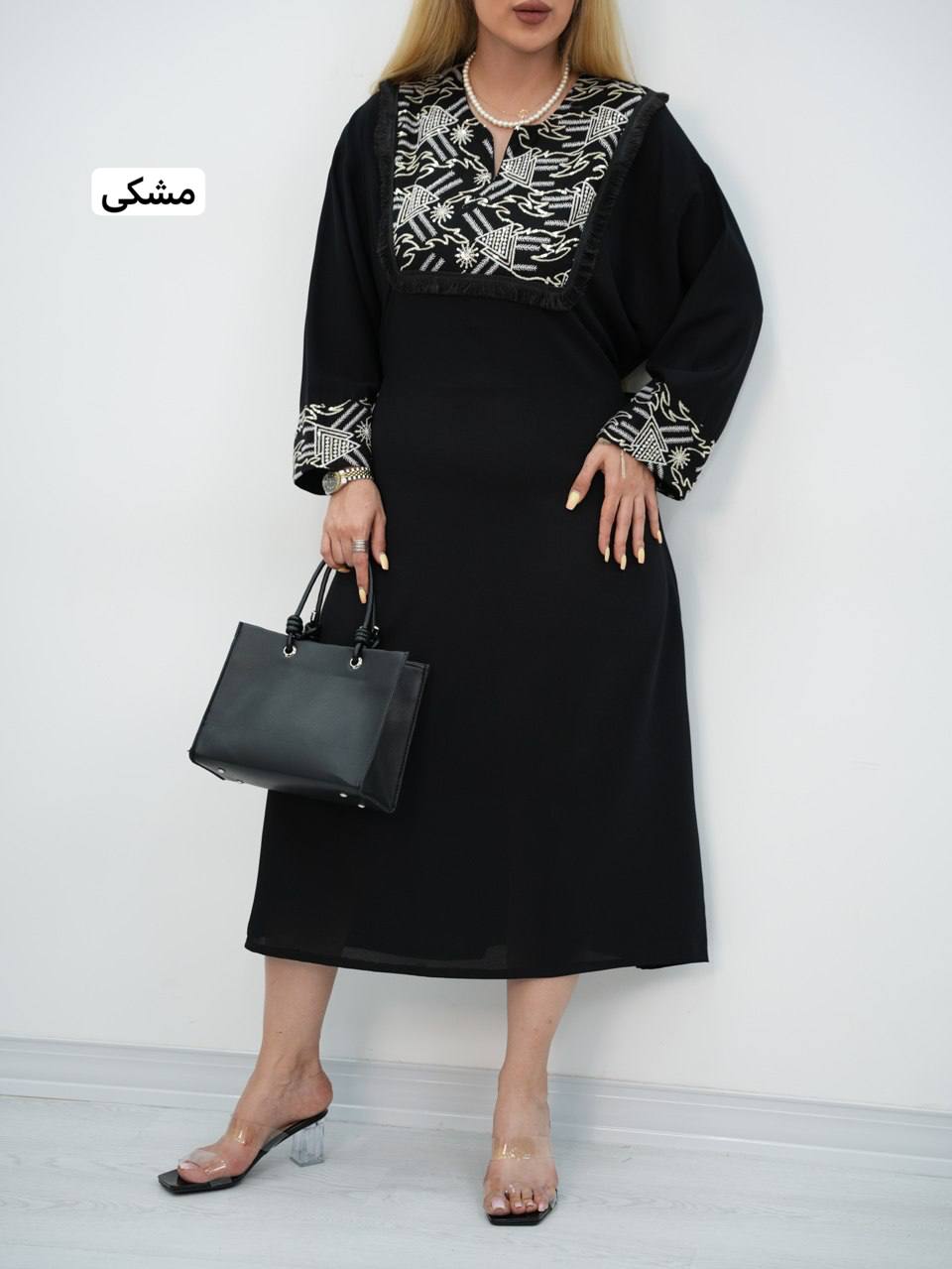 پیراهن مزونی کمردار اسمه کد7424