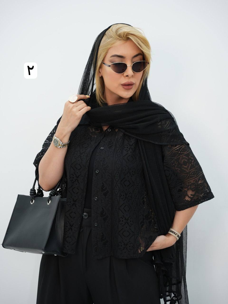 شومیز باکسی گیپور دارلین کد7432