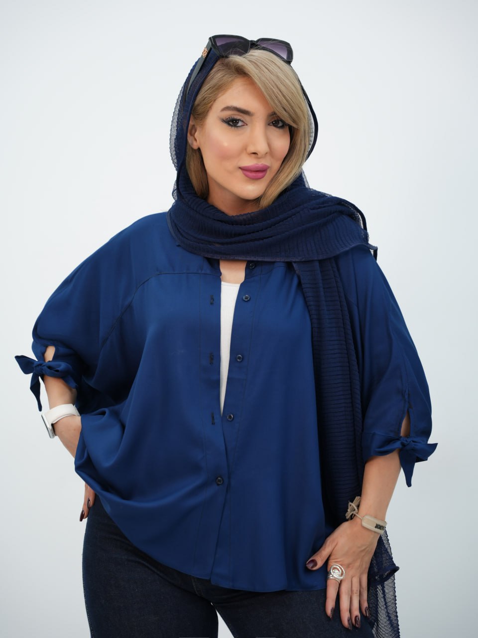 شومیز سیلک کیمونو گلمور کد7477