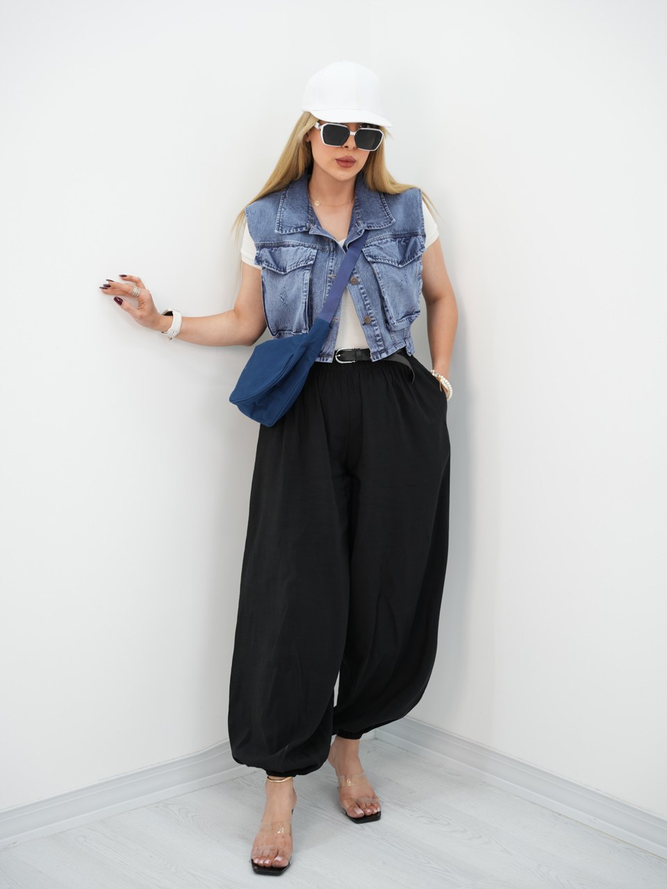 وست جین جیب پاکتی موگه کد7501