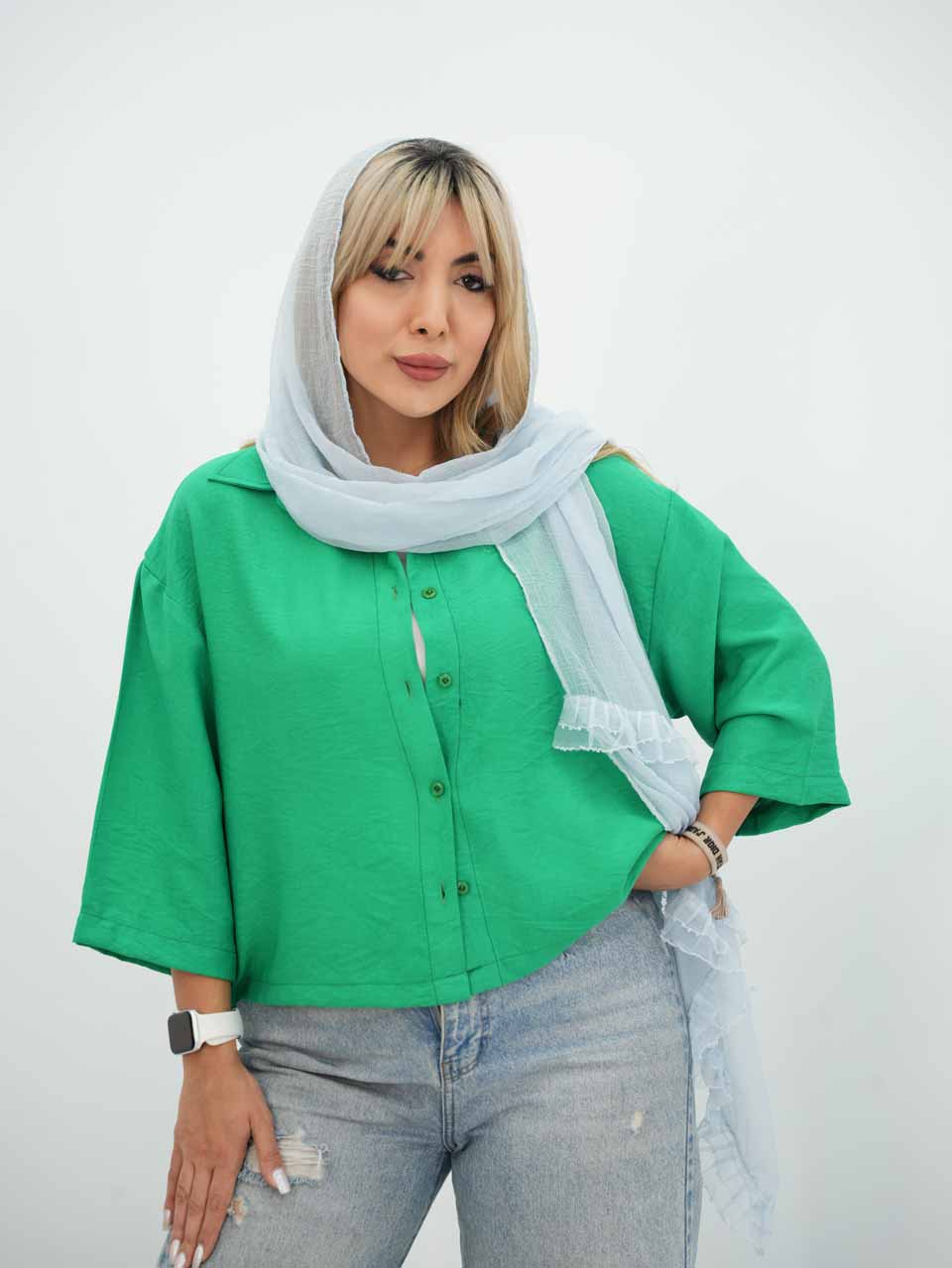 شومیز پانچ نازگل کد7665
