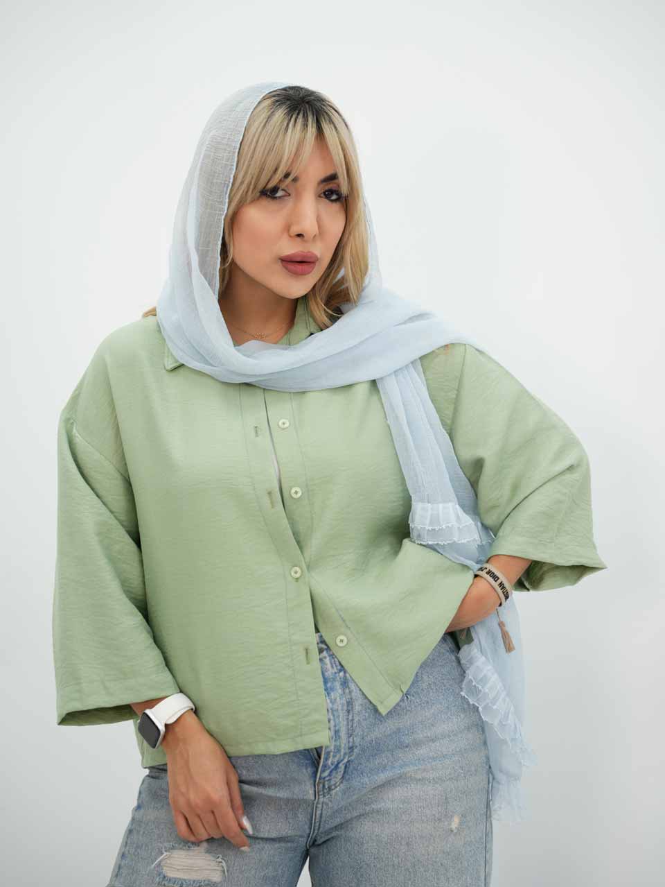 شومیز پانچ نازگل کد7665