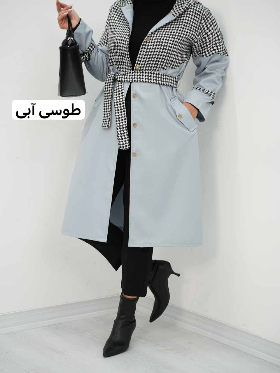بارونی بالا پیچازی کمردار باران کد7679