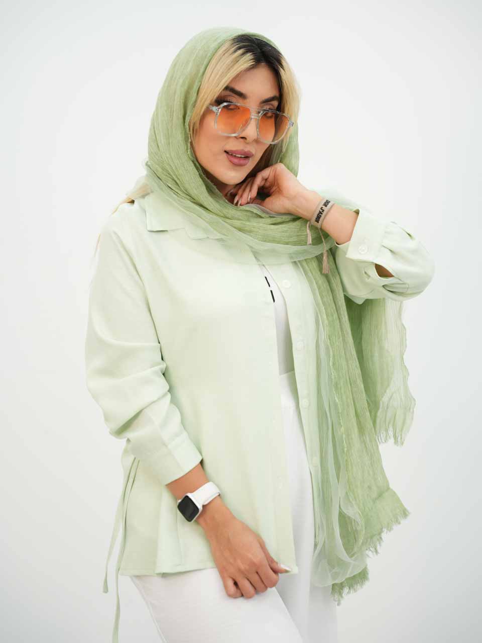 شومیز شانتون بغل بند گلاره کد7722