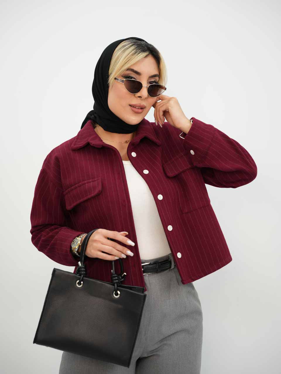 شکت کوتاه راه راه عاطفه کد7723