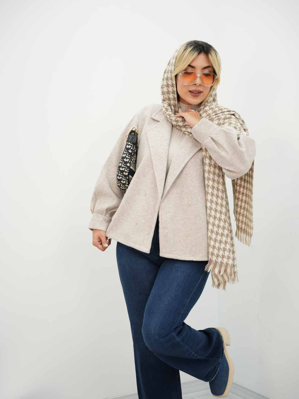 شکت فوتر یقه انگلیسی اسپرسو کد7735