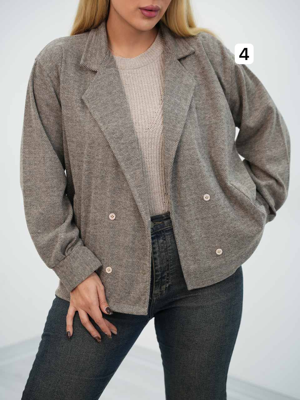 شکت یقه انگلیسی جناقی جاسپر کد7738