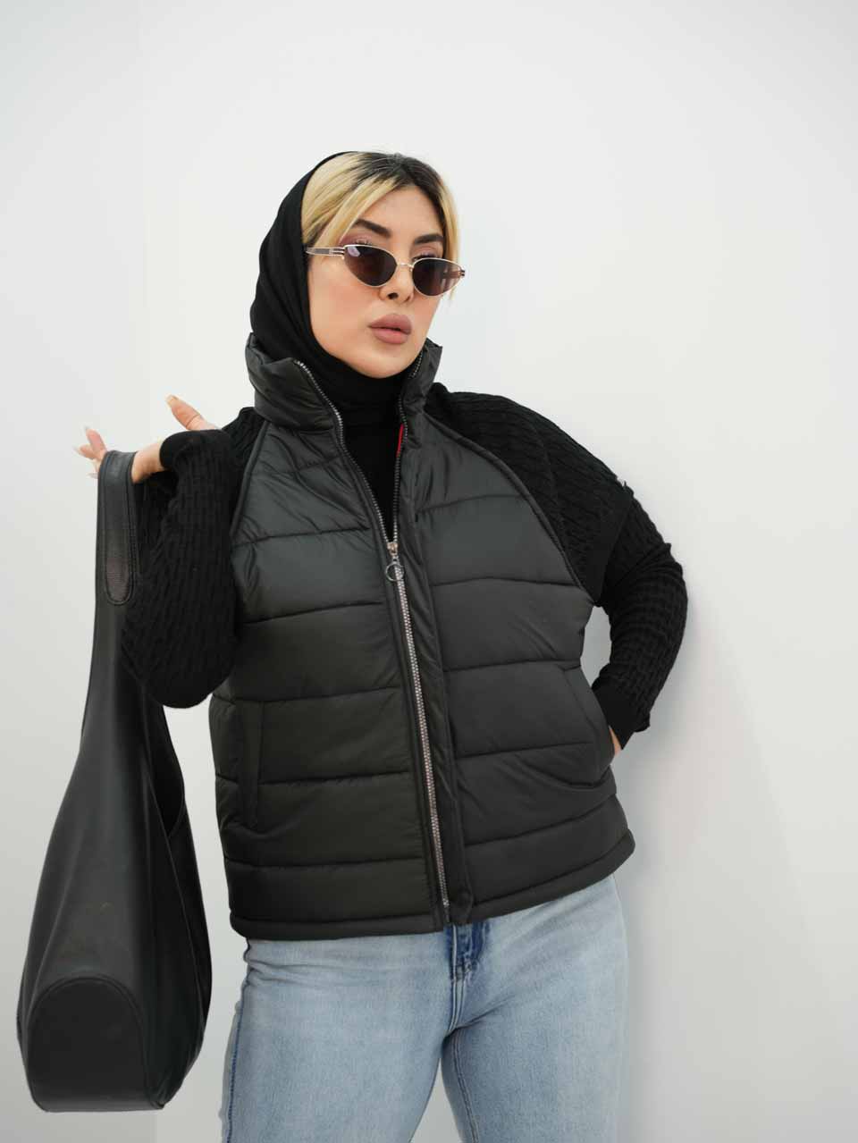 پافر سرشانه بافت کومبو کد7748
