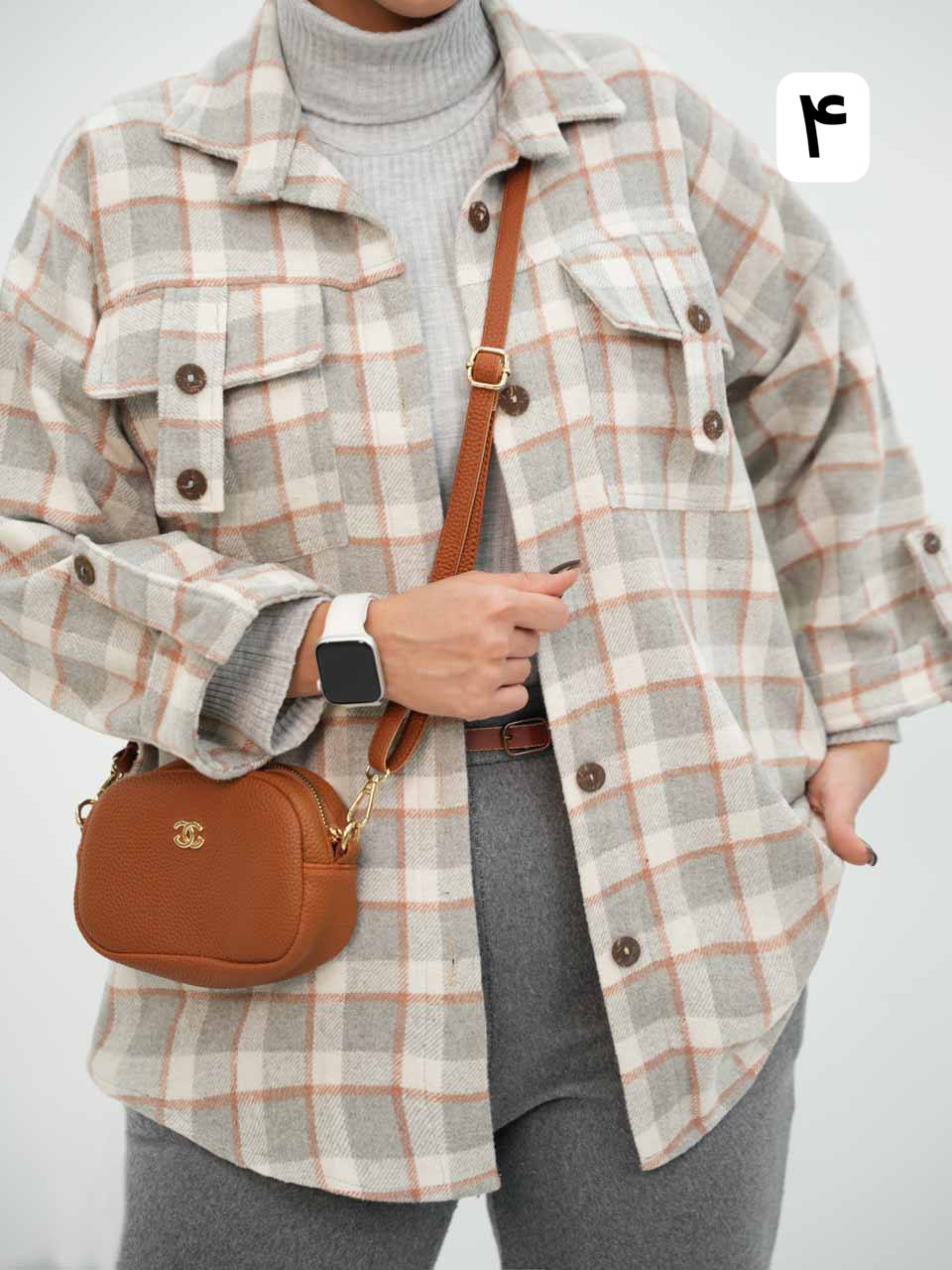 شکت چهارخونه جیب صلیبی آس کد7825
