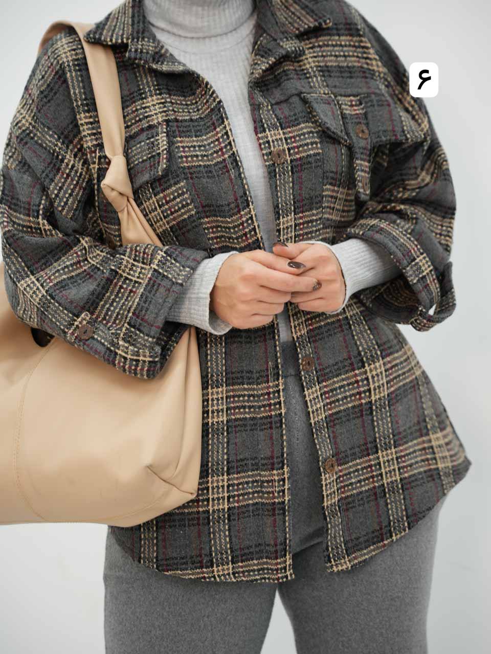 شکت چهارخونه جیب صلیبی آس کد7825