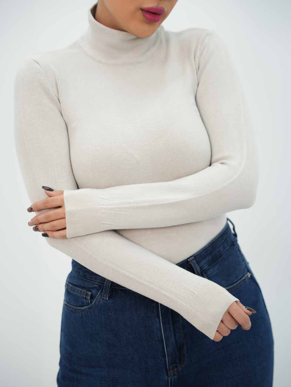 بلوز گپ یقه اسکی سلما کد7872