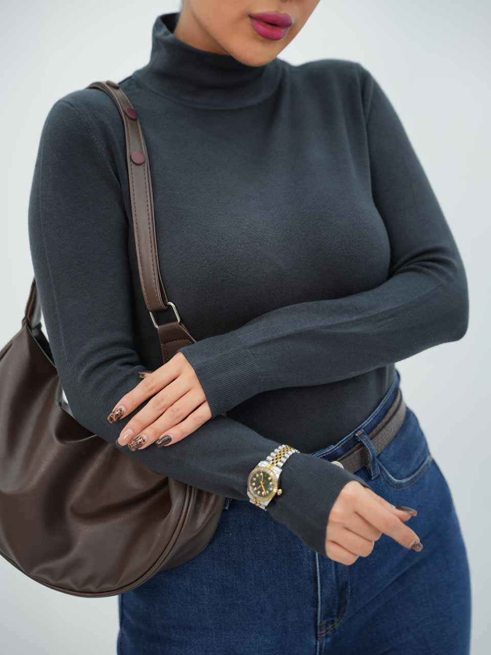 بلوز گپ یقه اسکی سلما کد7872