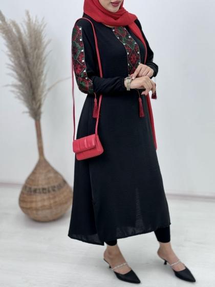 پیراهن سنتی ابروبادی بلند با کیفیت تابستانه تمدن کد4215