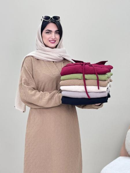 کفتان پاییزه بلند کمردار دخترانه و زنانه پنی کد5351
