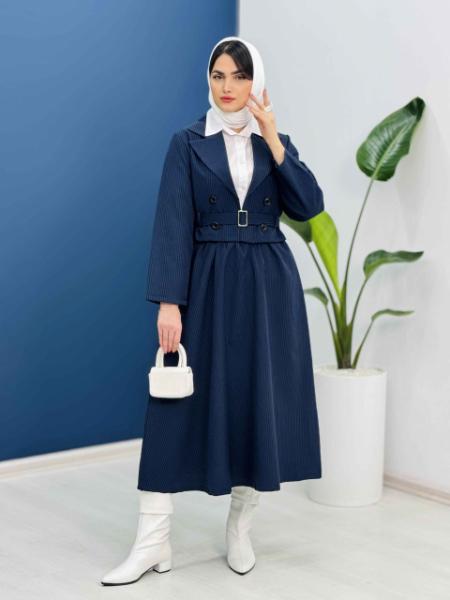فروش ست ترند کت و دامن کمردار فاستونی شارلیز کد5591