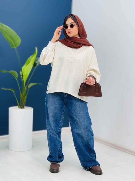 جلو بسته یقه هفت کوتاه بهاری دخترونه شیک دیلی کد5614