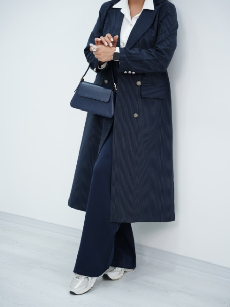 فروش مانتو کتی بلند مجلسی زنانه و دخترانه سرمه کد5813