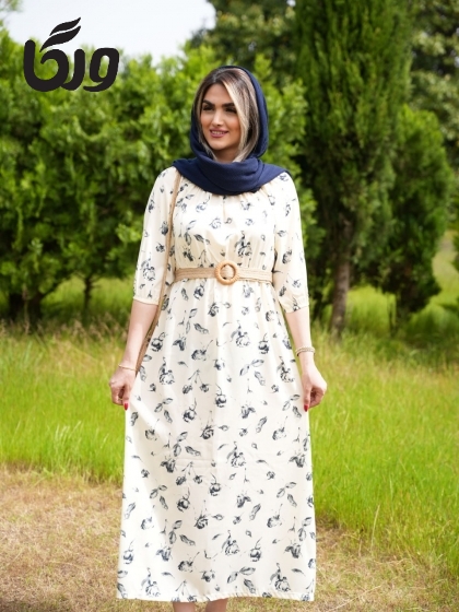 فروش پیراهن یقه قایقی ترند تابستانه دخترانه طراوت کد5977
