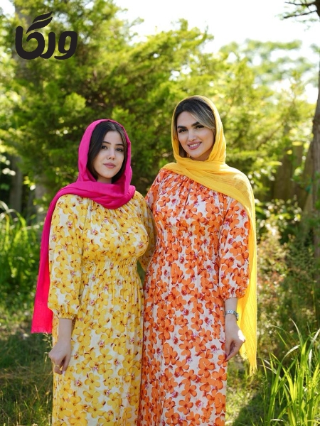 فروش پیراهن کمرکش ترند بهاره دخترانه گلبهار کد 5993