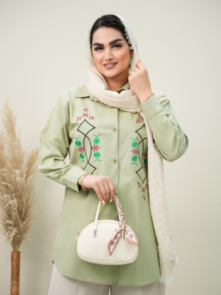 شومیز جلو گلدوزی دانته کد 6032