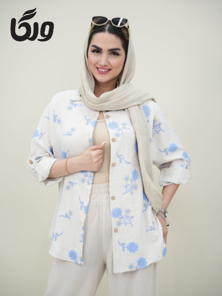 شومیز طرحدار سلما کد6036