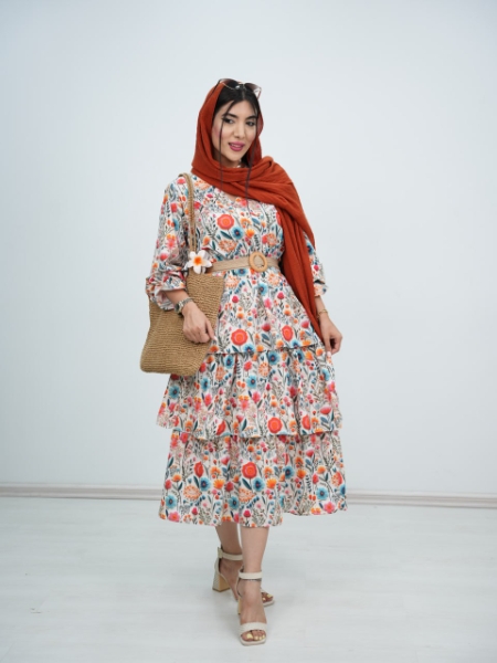 پیراهن طرحدار افسون کد6078