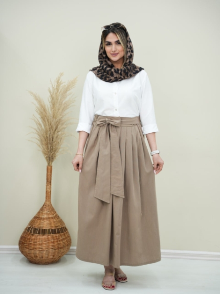 دامن لنین ترند بهاره دخترونه و زنونه جلو پیله سانیل کد6076