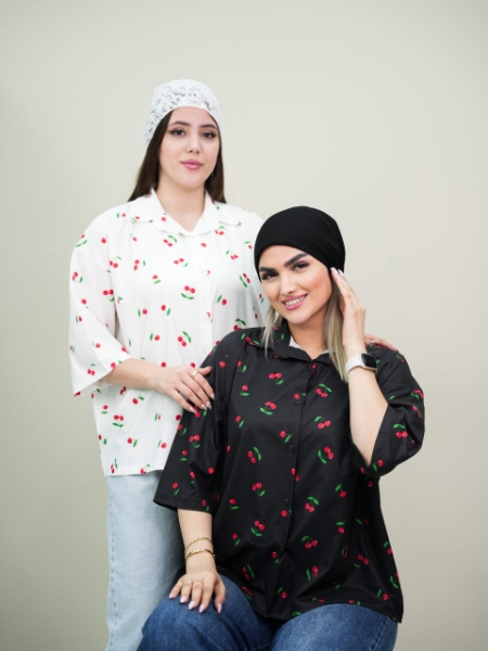 شومیز آستین کوتاه گیلاس کد6102