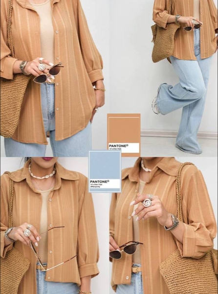 خرید شومیز ترند تابستانه دخترانه و خانومانه پایین هلال مهتاب کد6112