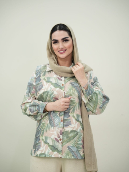 شومیز کوتاه ترند بهاره و تابستانه کنفی هاوایی کد6117