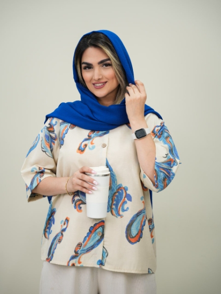 شومیز آستین سه ربع شفق کد6150