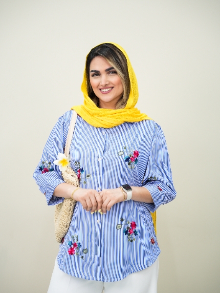 شومیز راه راه گلدوزی شمیم کد6139
