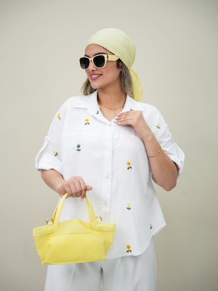 شومیز کیمونو گلدوزی صنم کد6189