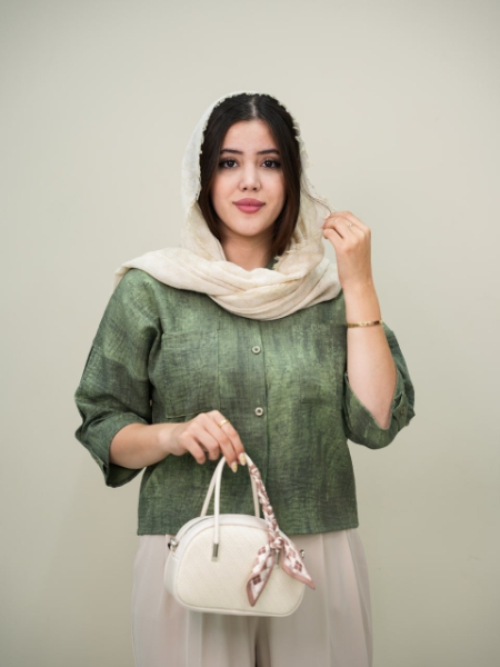 شومیزکراپ آستین دکمه زویا کد6148