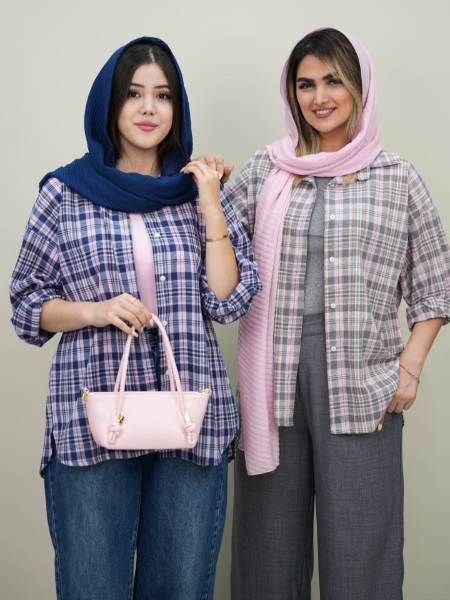 شومیز چهار خونه پشت پیله هری کد6198